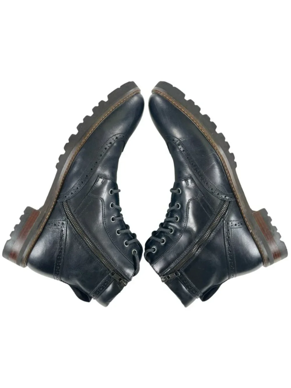 Florsheim Renegade Boots 15202-001 Wingtip Black Leather Casual Men's Sz 11.5